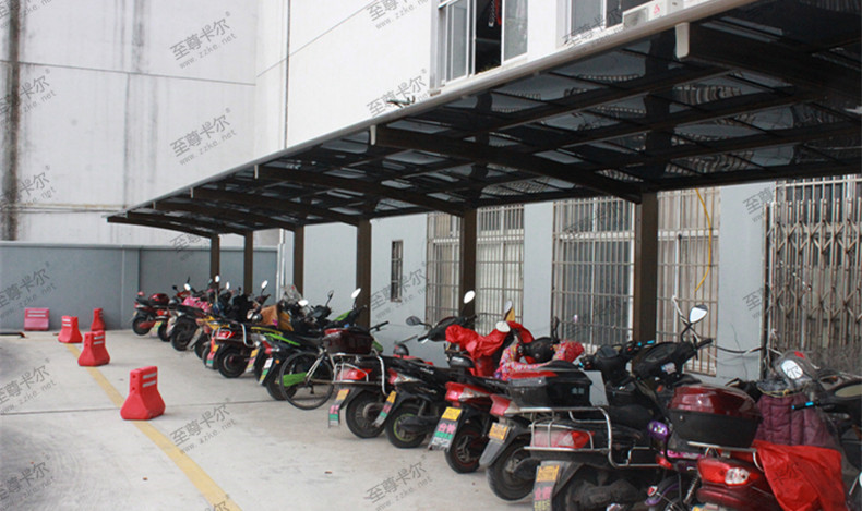 室外自行車棚材質都有哪些？選（xuǎn）什麽材質的自行車（chē）棚（péng）性（xìng）價比高？