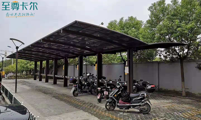 廣州自（zì）行車棚廠家？小區（qū）自行車（chē）棚圖片大全？
